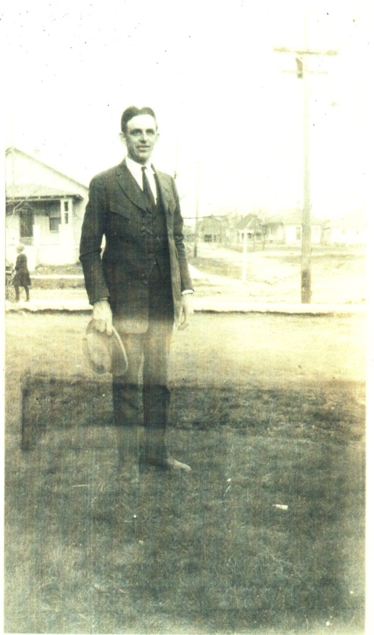 Man with Girl in Background