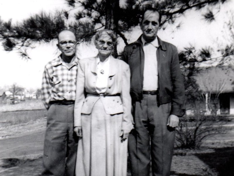 Photo of my grandfather, his brother and mother