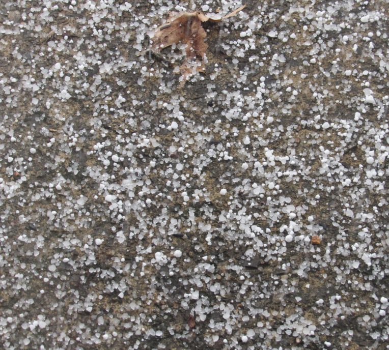 Photo of unusual large sleet